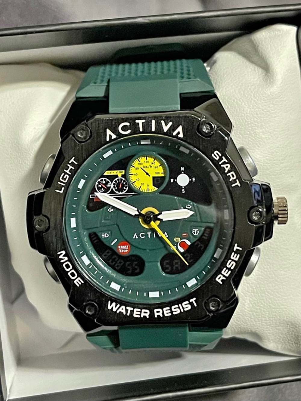 Activa X Invicta Digital Men's Watch - 55mm. Green